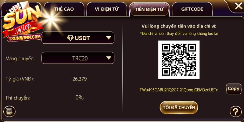 Các hình thức nạp tiền SUNWIN phổ biến và tiện lợi nhất hiện nay