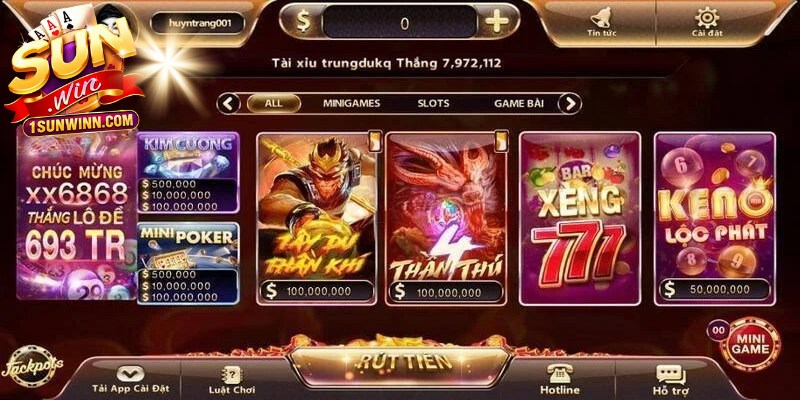 Tây du thần khí SUNWIN là sản phẩm giải trí hấp dẫn với cốt truyện quen thuộc